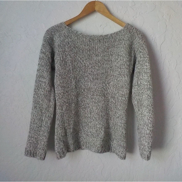 Berretti Italy Beige Marled Sweater Women Small Cable Knit Wool Alpaca Acrylic - Picture 6 of 11